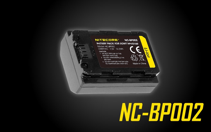 Nitecore UFZ100 7.2V 2250mAh Type-C Rechargeable Battery for Sony NP-FZ100