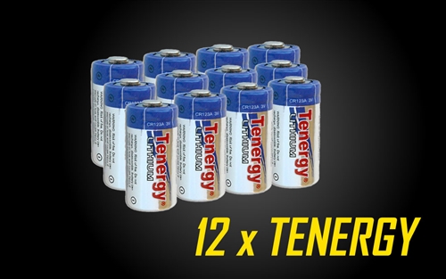 Dozen LumenTac 1300mAH CR123A Lithium Battery