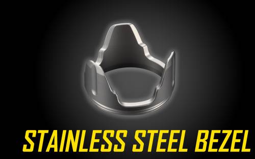 Stainless Steel Aggressive Bezel for the Nitecore SRT7
