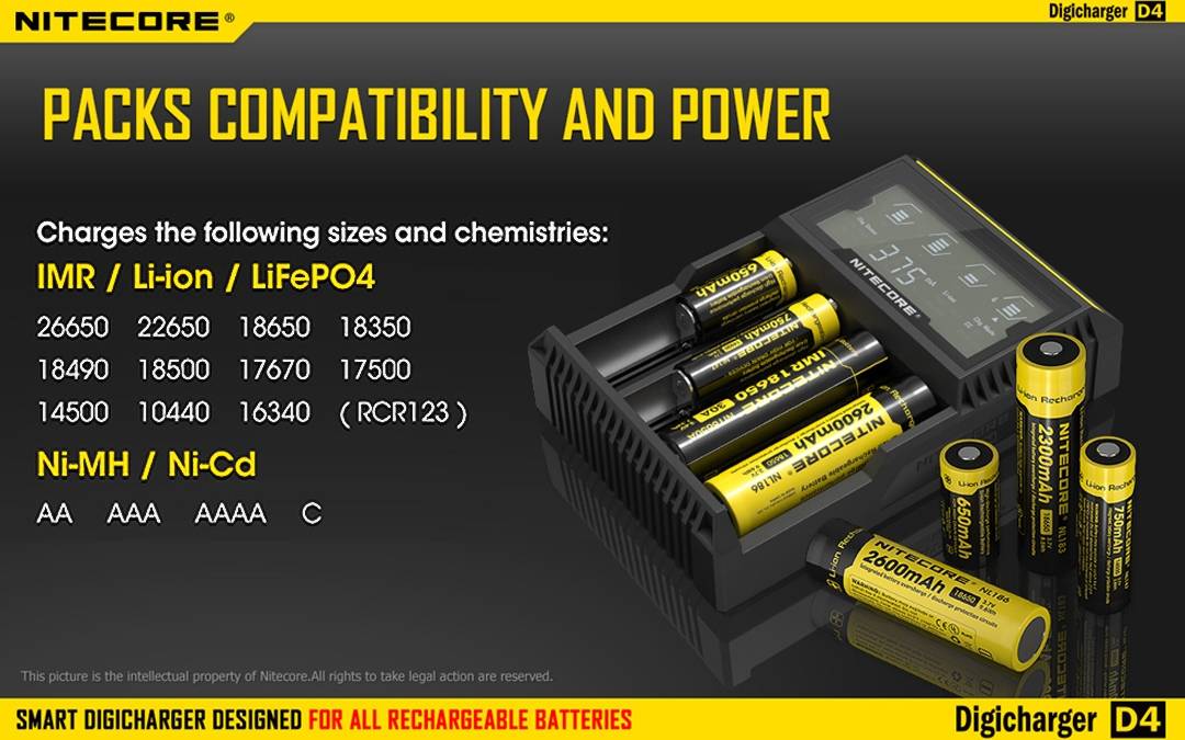 NiteCore D4 Digicharger Universal Charger