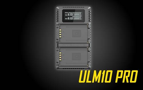 NITECORE ULM10 Pro Digital QuickCharge 2.0 USB Battery Charger for Leica BP-SCL5 Batteries
