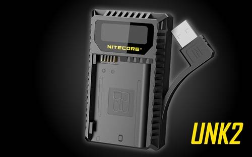NITECORE UNK2 Dual Port USB Digital Charger for Nikon Batteries EN-EL15, EN-EL15a, EN-EL15b