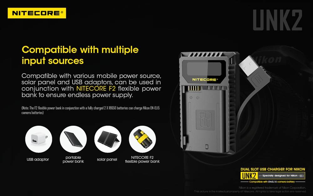 Bescor EN-EL15 USB-C Battery, USB-C Coupler & AC ENEL15USBCKX