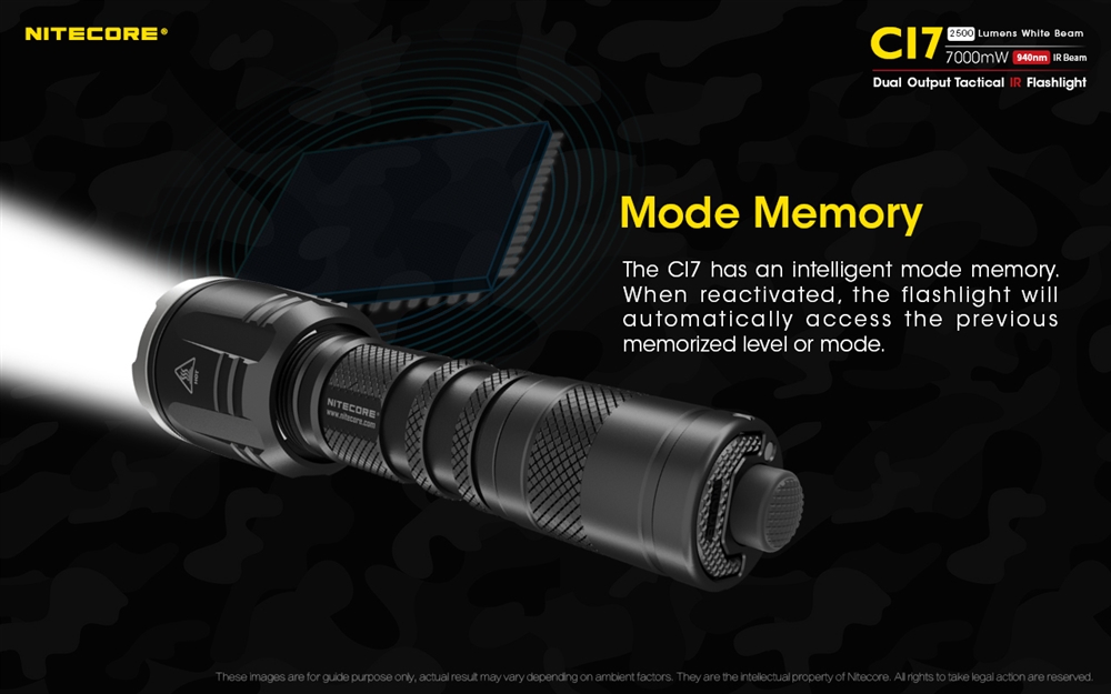 NITECORE CI7 2500 Lumen Infrared Flashlight with IR Illuminator