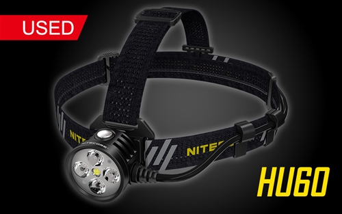 NITECORE HU60 1600 Lumen Dual-Beam Spotlight & Floodlight Focusable Headlamp with Remote Control - Used