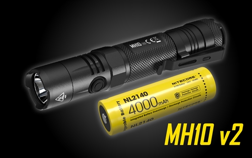 NITECORE MH10 v2 1200 Lumen USB-C Rechargeable Flashlight