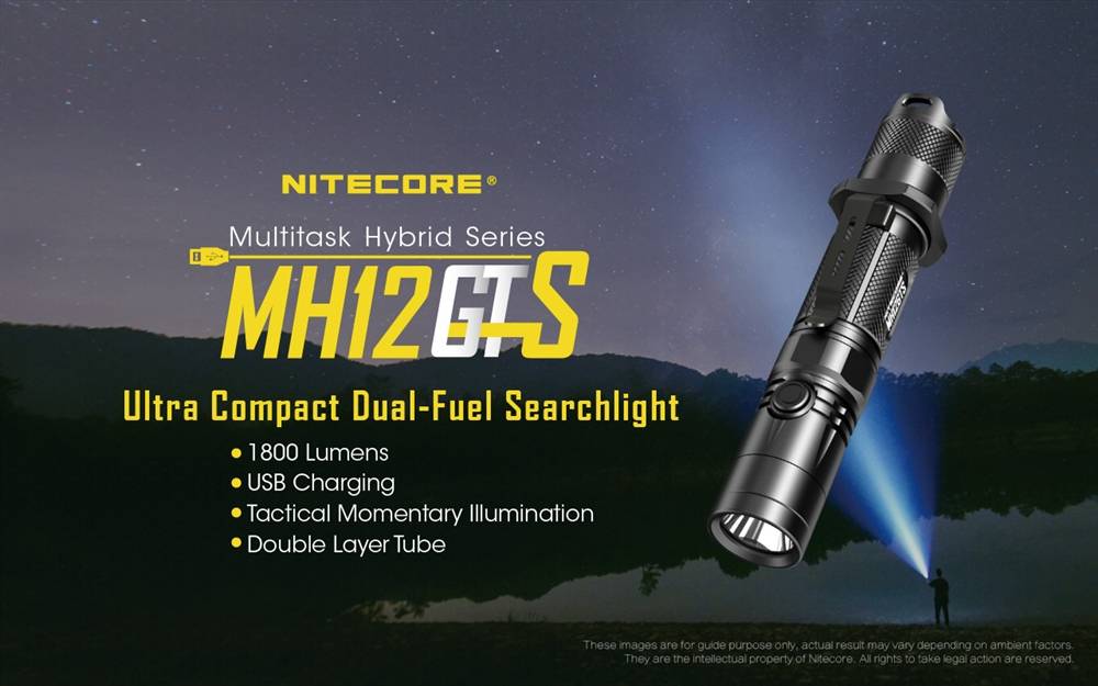 NITECORE MH12GTS 1800 Lumen USB Rechargeable Flashlight