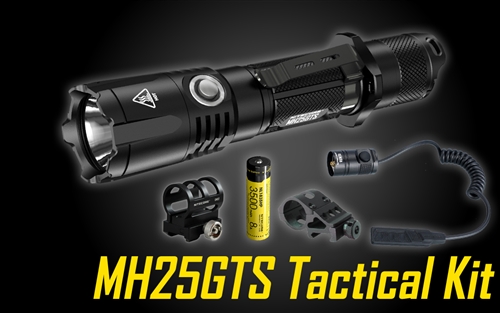 NITECORE MH25GTS 1800 Lumen USB Rechargeable Tactical Flashlight Kit
