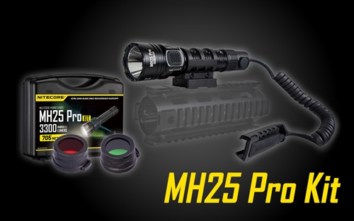 Nitecore MH25 Pro 3300 Lumen Long Throw Rechargeable Hunting Light Kit