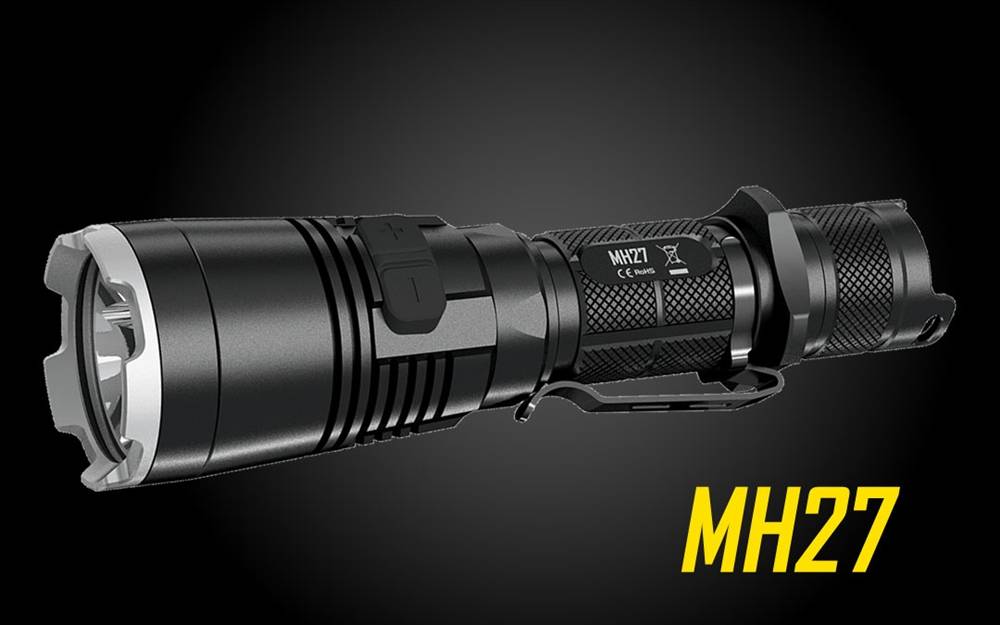 Nitecore MH27 1000 Lumen Rechargeable Flashlight, with Multi-Colored LEDs