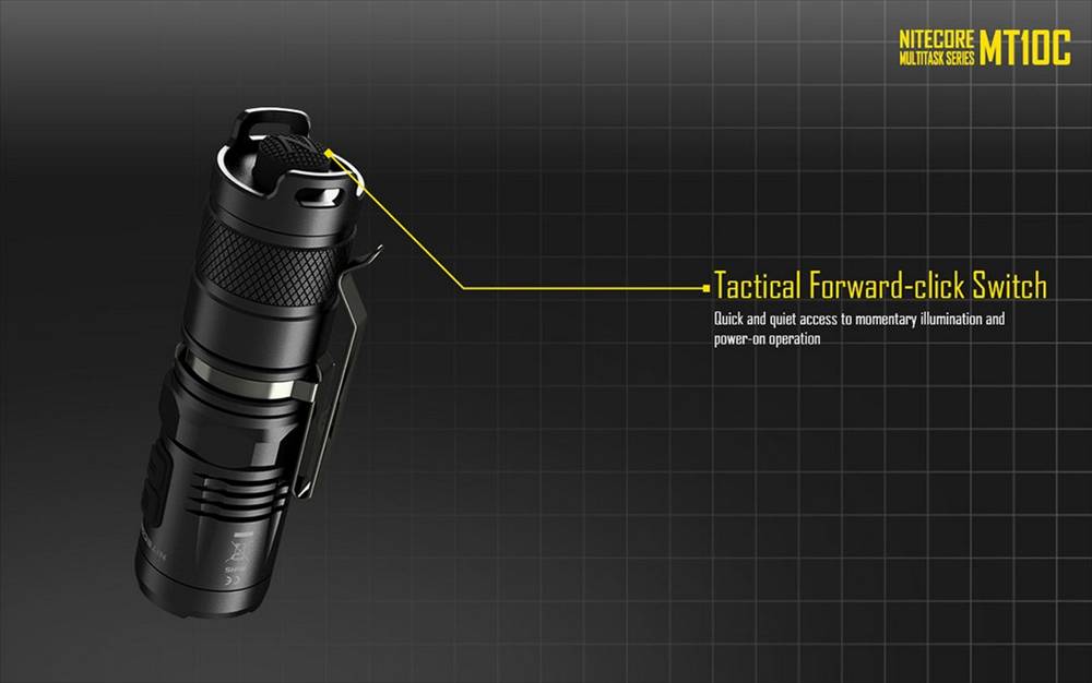 NITECORE MT10C 920lm Tactical Red & White Flashlight with Rechargeable  Battery
