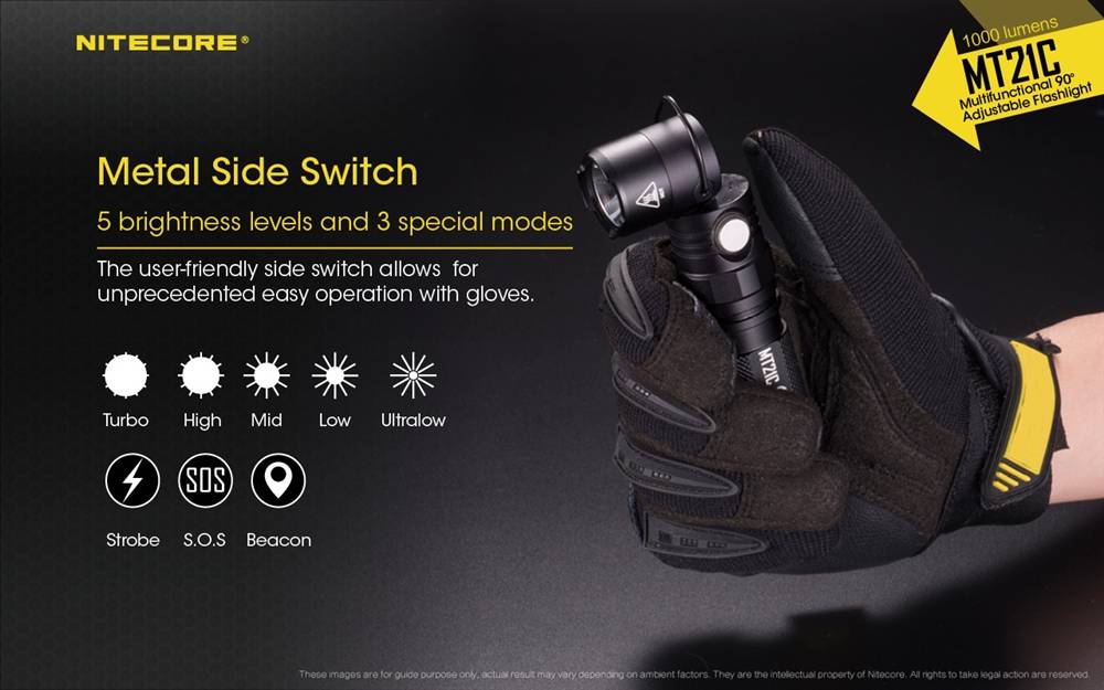 NITECORE MT21C 1000 Lumen Adjustable Right Angle Flashlight