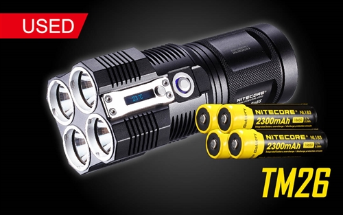 NiteCore TM26 Tiny Monster QuadRay Rechargable LED Flashlight-4000 Lumen - Used