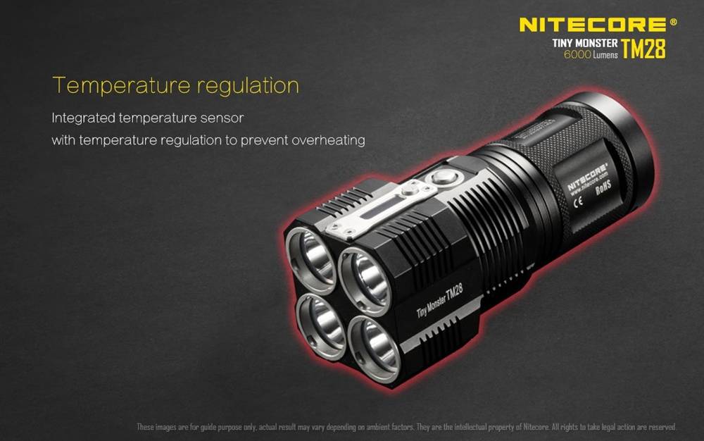 Nitecore TM28 6000 Lumen Rechargeable Flashlight