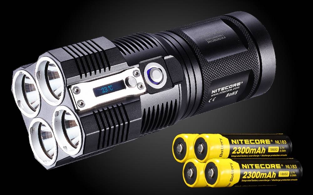 2016 NiteCore TM26 4000 Lumen Tiny Monster QuadRay Rechargable LED  Flashlight