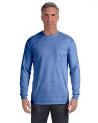 Long Sleeved garment-dyed pocket t-shirt