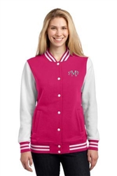 Ladies Fleece Letterman Jacket