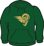 Grayson Ram Head Design on Hoodie Sweatshirt