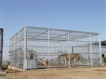 18'W x 18'D x 8'H Exotic Animal Enclosure with Front & Rear Entry & Center Shift Door