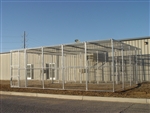 30'W x 24'D x 10'H Exotic Animal Enclosure with Front & Rear Entry & Center Shift Gate