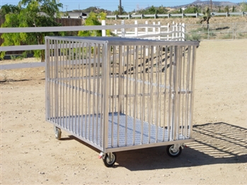 4'W x 6'D x 4'H Aluminum Exotic Animal Transport Cage