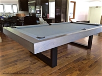 Riviera Oak Contemporary Steel Pool Table