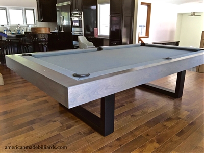 Riviera Oak Contemporary Steel Pool Table