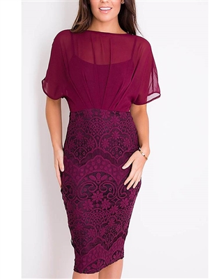 Batwing Lace Dress