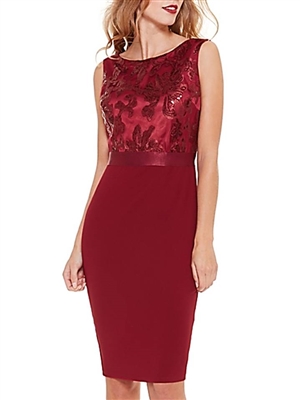 Wine Sequin Dress