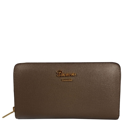 Cuoieria Fiorentina Saffiano Leather Wallet for Women - Taupe