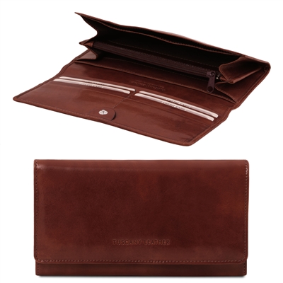 Tuscany Leather TL140787 Leather wallet for women - Brown