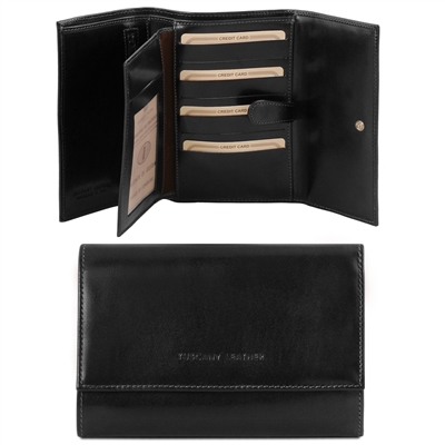 Tuscany Leather TL140796 Leather wallet for women - Black
