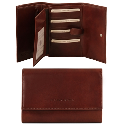 Tuscany Leather TL140796 Leather wallet for women - Brown