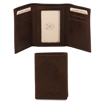 Tuscany Leather TL140801 Leather wallet for men - Dark Brown
