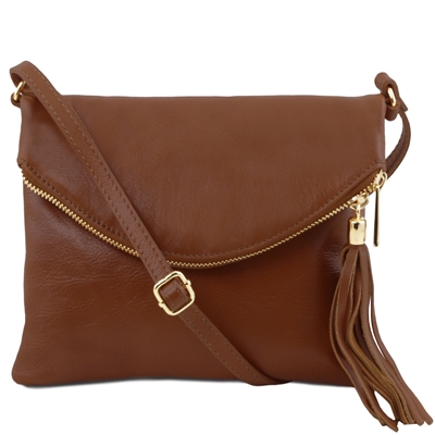 TL Young Soft Leather Shoulder Bag for Women in Cinnamon by Tuscany Leather