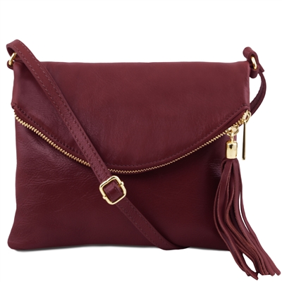 TL Young Soft Leather Shoulder Bag for Women in Bordeaux by Tuscany Leather