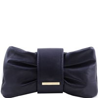 TL141358 Priscilla Clutch- Dark Blue  by Tuscany Leather