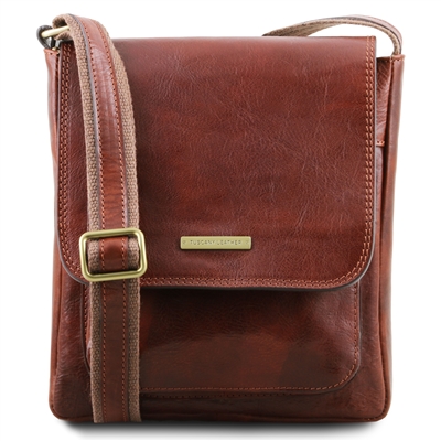 TL141407 Jimmy Leather Crossbody Bag for Men by Tuscany Leather