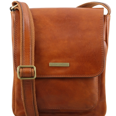TL141407 Jimmy Leather Crossbody Bag Honey by Tuscany Leather