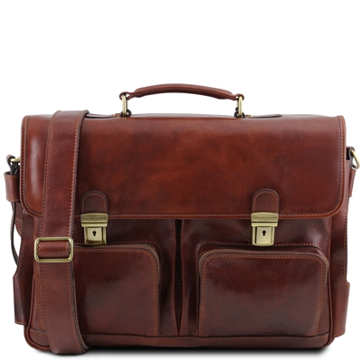 Ventimiglia Leather Laptop Bag by Tuscany Leather