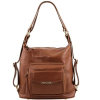 TL141535 Leather Backpack for Women Cinnamon by Tuscany Leather