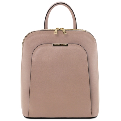 TL141631 Leather Backpack for Women - Nude by Tuscany Leather