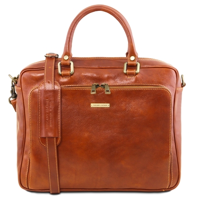 TL141660 Pisa Leather Laptop Bag by Tuscany Leather