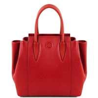 TL141727 Tulipan Leather Handbag - Red by Tuscany Leather