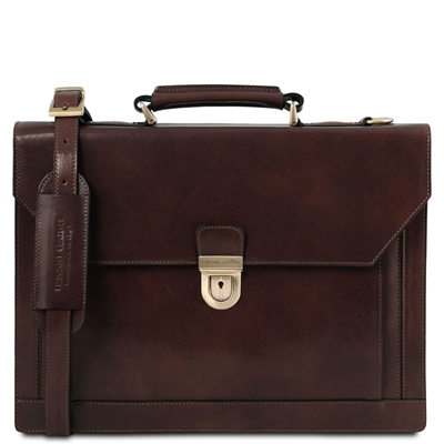 TL141732 Cremona Leather Briefcase by Tuscany Leather