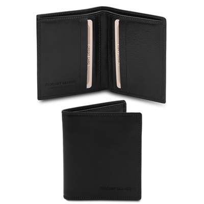 TL142064 Black Leather Wallet for Men by Tuscany Leather