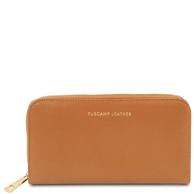 TL142086 Venere Leather Wallet for Women - Cognac by Tuscany Leather