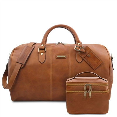 TL142248 Marco Polo Leather Travel Bag Set by Tuscany Leather