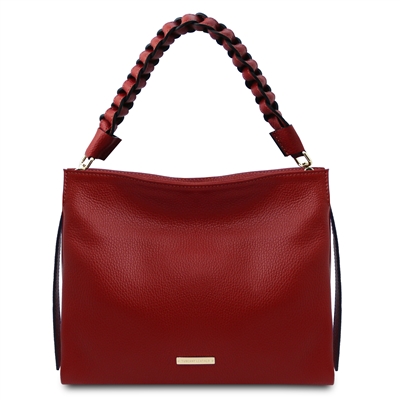 TL142292 Soft Leather Bag - Red by Tuscany Leather