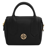 Jade Black Leather Tote Bag by Tuscany Leather
